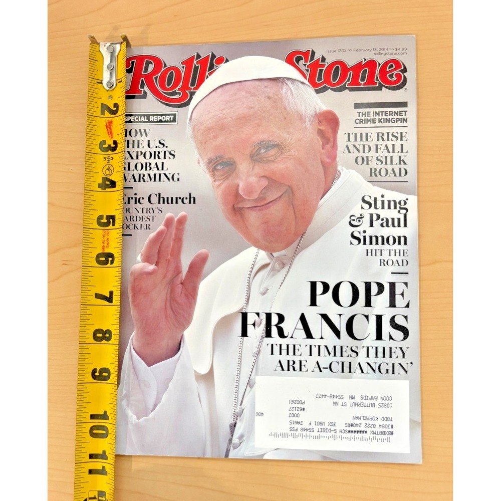 Rolling Stone Feb 13 2014 Pope Francis Cover Sting Paul Simon Silk Road